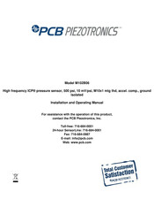 PCB Piezotronics ICP M102B06 Installation And Operating Manual