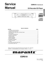 Marantz CDR510/F1B Service Manual