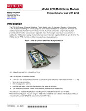 Tektronix KEITHLEY 7700 Instructions Manual