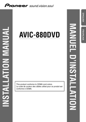 Pioneer AVIC-880DVD Installation Manual