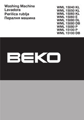 Beko WML 15080 DB Manual