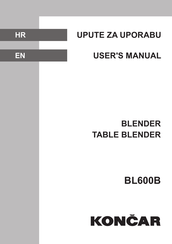 Koncar BL600B User Manual
