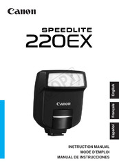 Canon SPEEDLITE 220EX Instruction Manual