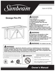 Sunbeam Grange 9795 Owner's Manual