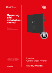 CORAB Encor Hybrid 10k Operating And Installation Manual