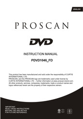 ProScan PDVD1046-FD Instruction Manual