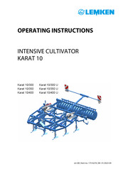 LEMKEN Karat 10/300 Operating Instructions Manual