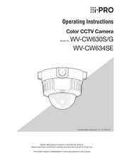 i-PRO WV-CW630G Operating Instructions Manual