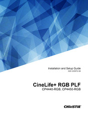 Christie CineLife+ RGB PLF Installation And Setup Manual