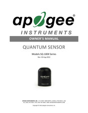 Apogee Instruments SQ-100X Series Owner's Manual