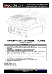Woodson WGPC62ASC Installation, Operation & Maintenance Installation, Operation & Maintenance Instructions