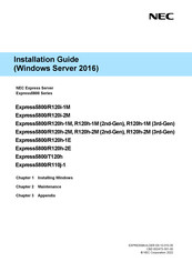 NEC Express5800/R120i-1M Installation Manual