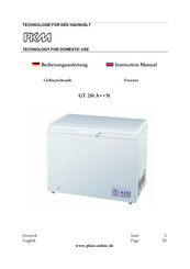 Pkm GT 250 A++N Instruction Manual