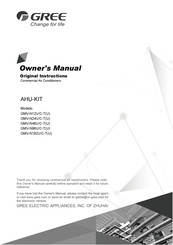 Gree GMV-N96U/C-T(U) Owner's Manual