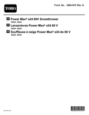 Toro Power Max e24 Manual