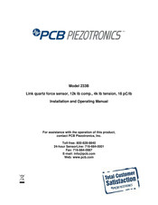 PCB Piezotronics 233B Installation And Operating Manual