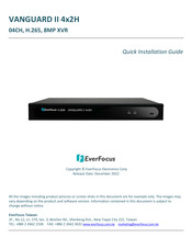 EverFocus VANGUARD II 4x2H Quick Installation Manual