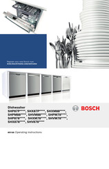Bosch SHX878 Series Operating Instructions Manual