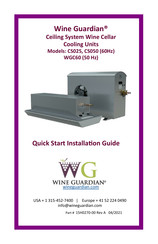 Wine Guardian WGC75 Quick Start Installation Manual