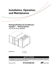 Trane Voyager TS 150G Series Installation, Operation And Maintenance Manual