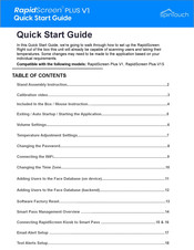 SpinTouch RapidScreen Plus V1S Quick Start Manual