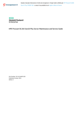 Helwett Packard ProLiant DL365 Gen10 Plus Maintenance And Service Manual