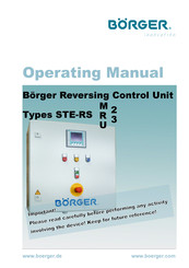 Borger STE-RSU3 Operating Manual