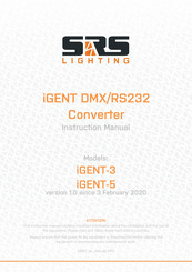 SRS Lighting iGENT-3 Instruction Manual