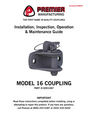 Premier 16 COUPLING Installation, Inspection, Operation & Maintenance Manual