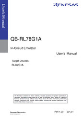Renesas QB-RL78G1A User Manual