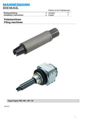 Mannesmann Demag RF 110 Installation Instructions Manual