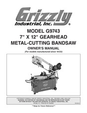 Grizzly G9743 Owner's Manual