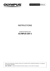 Olympus OLYMPUS OSF-3 Instructions Manual