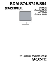 Sony SDM-S74E Service Manual