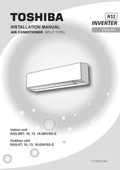 Toshiba RAS-B10J2KVSG-E Installation Manual