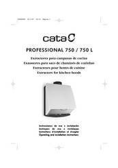 Cata PROFESSIONAL 750 Operating And Installation Instructions