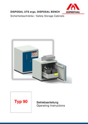 DÜPERTHAL DISPOSAL BENCH Operating Instructions Manual