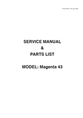 Magenta 43 Operation, Service Manual & Parts List