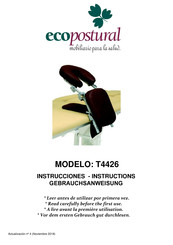 ECOPOSTURAL T4426 Instructions Manual
