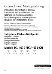 Kuppersbusch IKU 169-0 Instructions For Installation And Use Manual