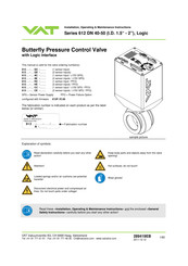 VAT 612 GE Series Installation, Operating,  & Maintenance Instructions