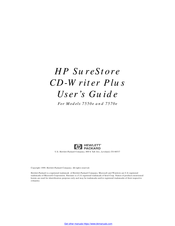 HP SureStore CD-Writer Plus 7570e User Manual