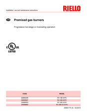 Riello RX 300-33 S/PV Installation, Use And Maintenance Instructions