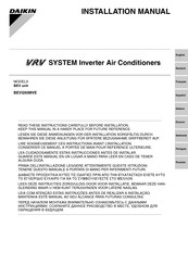 Daikin BEVQ50MVE Installation Manual