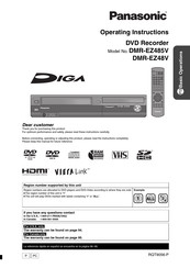 Panasonic DMR-EZ48K Operating Instructions Manual