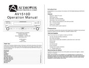 Audiovox AV1510D Operation Manual