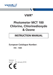 Vwr MCT 100 Instruction Manual