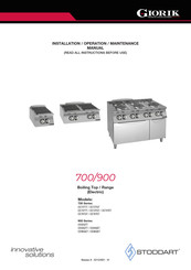 Giorik CE72TTT Installation, Operation & Maintenance Manual