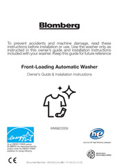Blomberg DHP24404W Owner's Manual And Installation Instructions