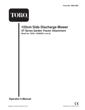 Toro XT Series Operator's Manual